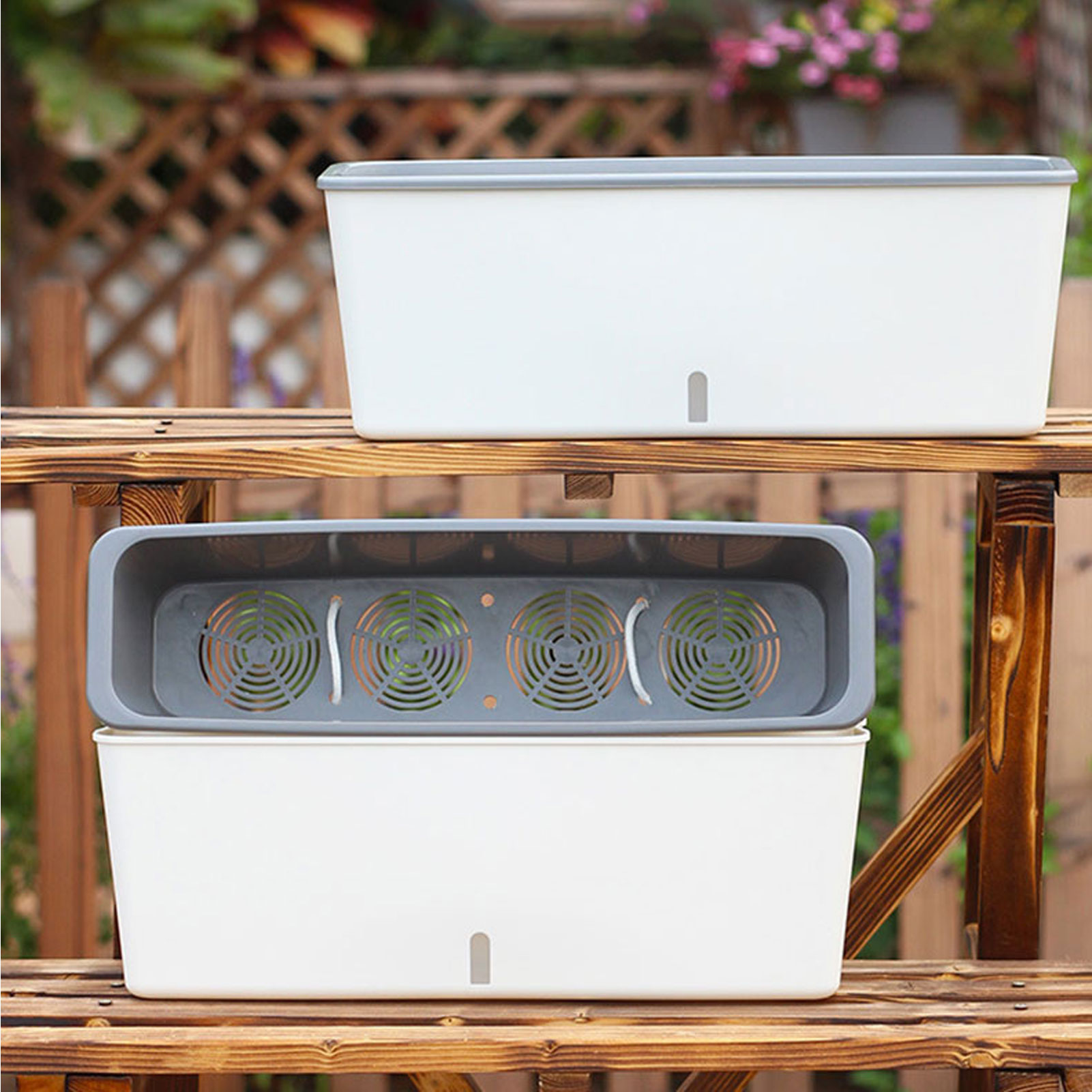 Self-Watering Planter Pots wit - Self-Watering Planter ulasan dan harga
