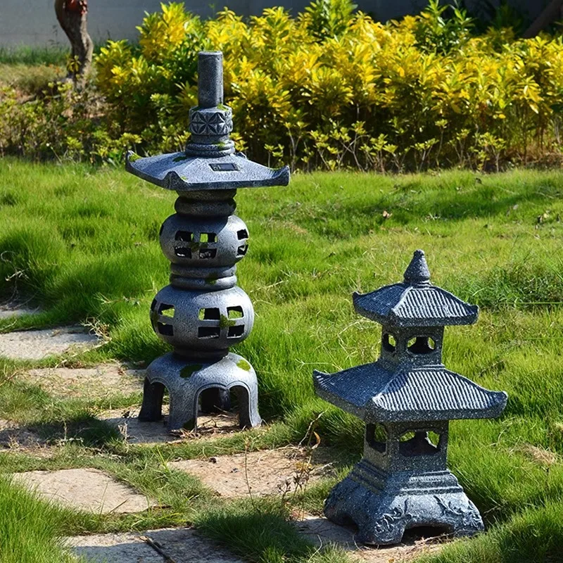 Retro solar garden stone tower - Gardening Hand Tools Japanese ulasan dan harga