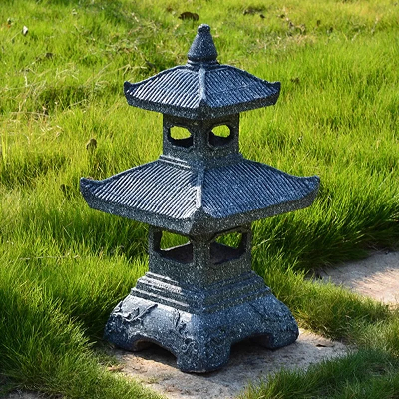 Retro solar garden stone tower - Gardening Hand Tools Japanese ulasan dan harga